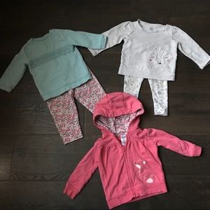 Lot of Sweatshirts and Pants + Hooded Jacket - 12m